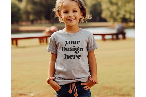 Bella Canvas 3001T Kids Mockup: Graphics for Baby Amp