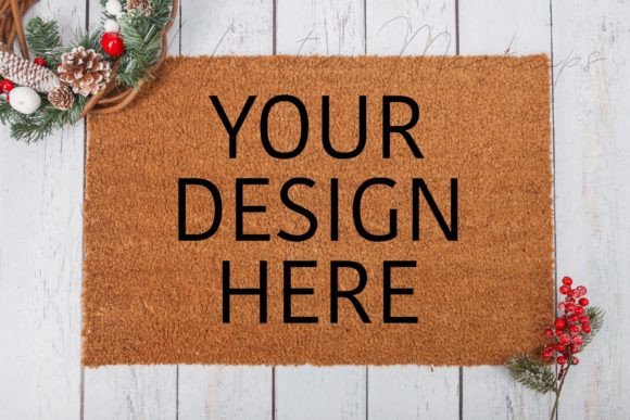 Christmas Doormat Mockup: Graphics for Christmas Amp