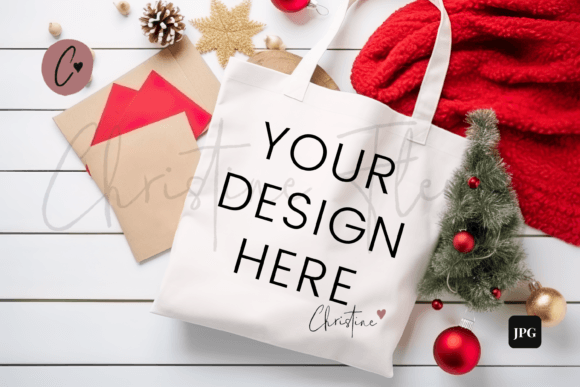 Christmas Tote Mockup: Essential Graphics for Tote Bags