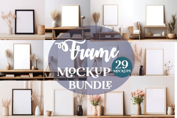 Frame Mockup Bundle: Premium Graphics for Frames Amp