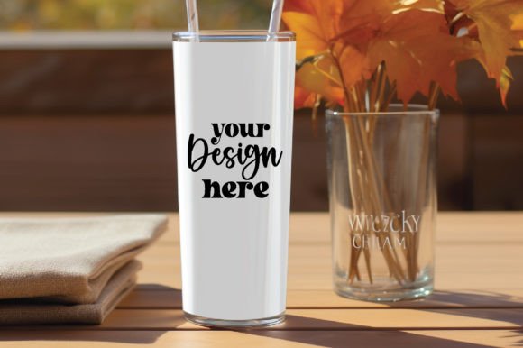 Free 20 Oz Skinny Fall Tumbler Mockup: Graphics for Bottles Amp