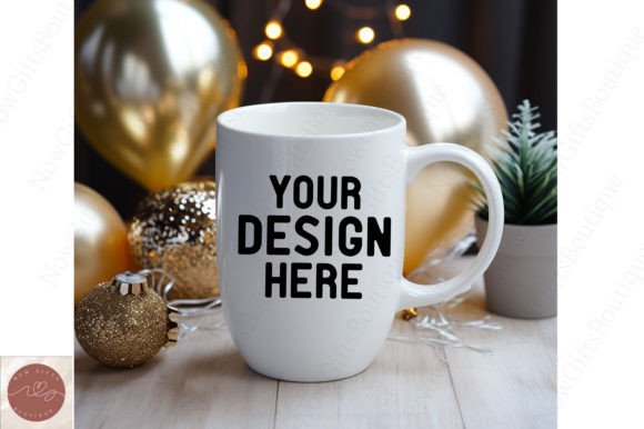 Happy New Year Mug Mockup 15: Graphics for Mugs Amp