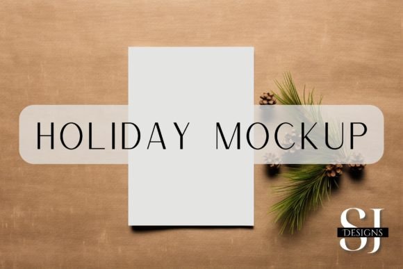 Minimal Holiday Invite Mockup: Graphics for Invitations Amp