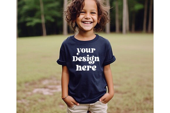 Navy Kids Mockup: Graphics for Baby Amp Shops