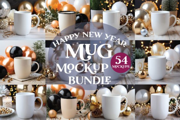 Review: Happy New Year Mug Mockup Bundle for Designers
