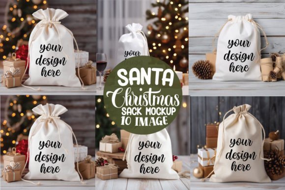 Santa Sack Mockup: Graphics for Bags Amp Sellers