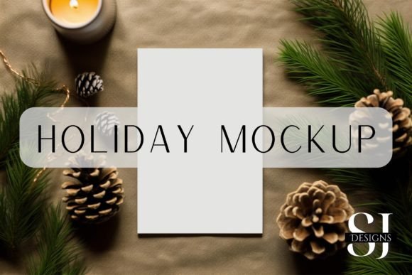 Winter Party Invite Mockup: Graphics for Invitations Amp