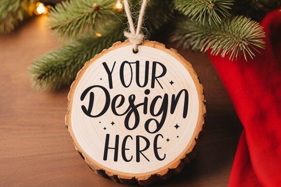 Wood Round Ornament Mockup: A Designer's Review